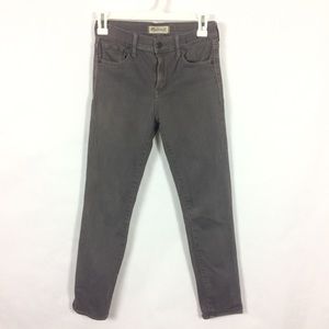 Madewell High Riser Skinny Jeans - Cropped 24" - Gray Sz 25
